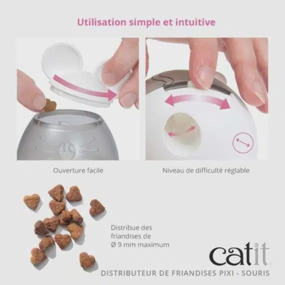 Catit PIXI Interactive Cat Treat Dispenser Wobble Mouse Design Cat Toy