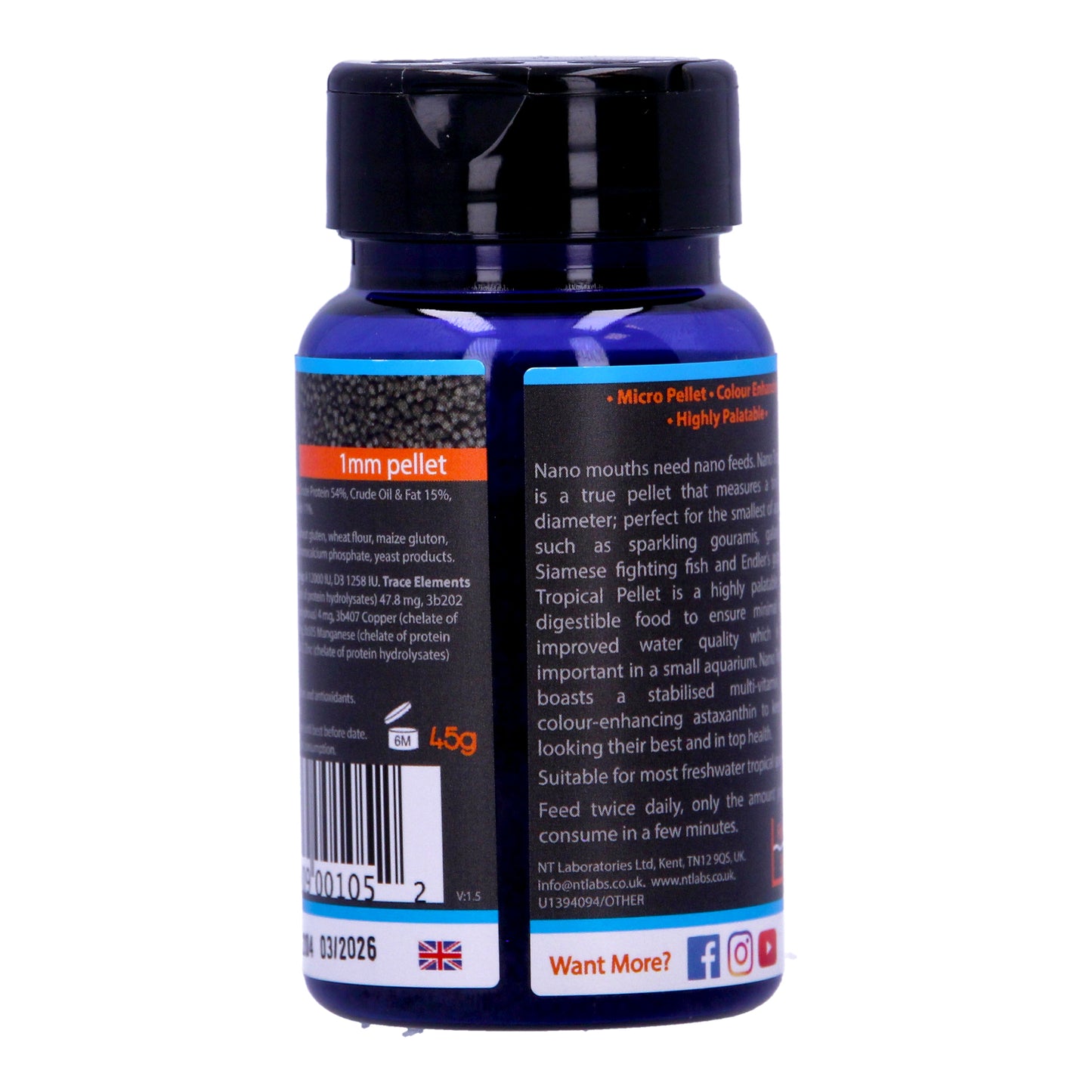 NT Labs Pro-f Nano Tropical Granules 45g
