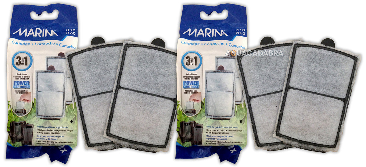 Marina i110 i160 Internal Aquarium Filter Replacement Cartridges 4 Pack