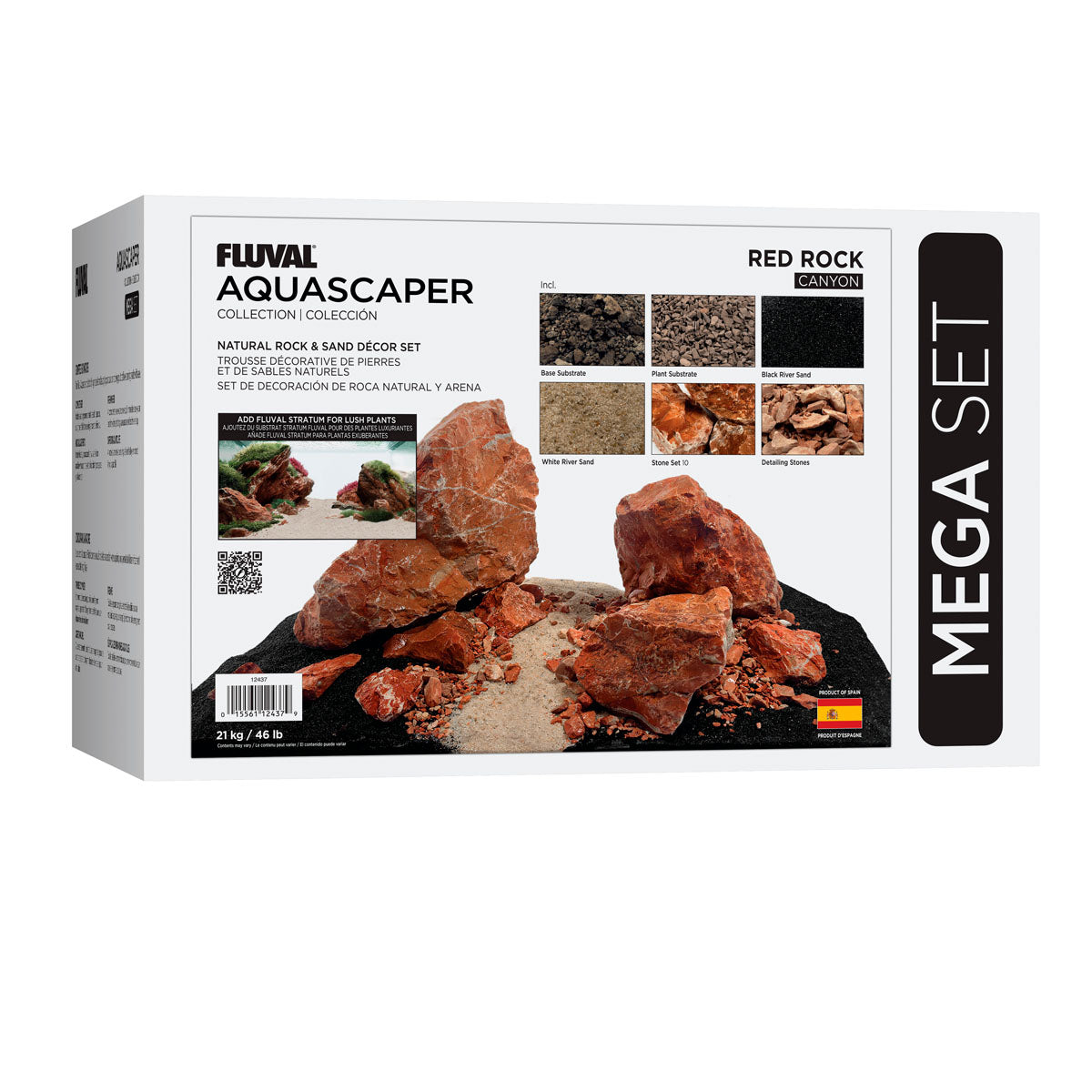 Fluval Red Stone Rock Aquarium Decoration Bundle