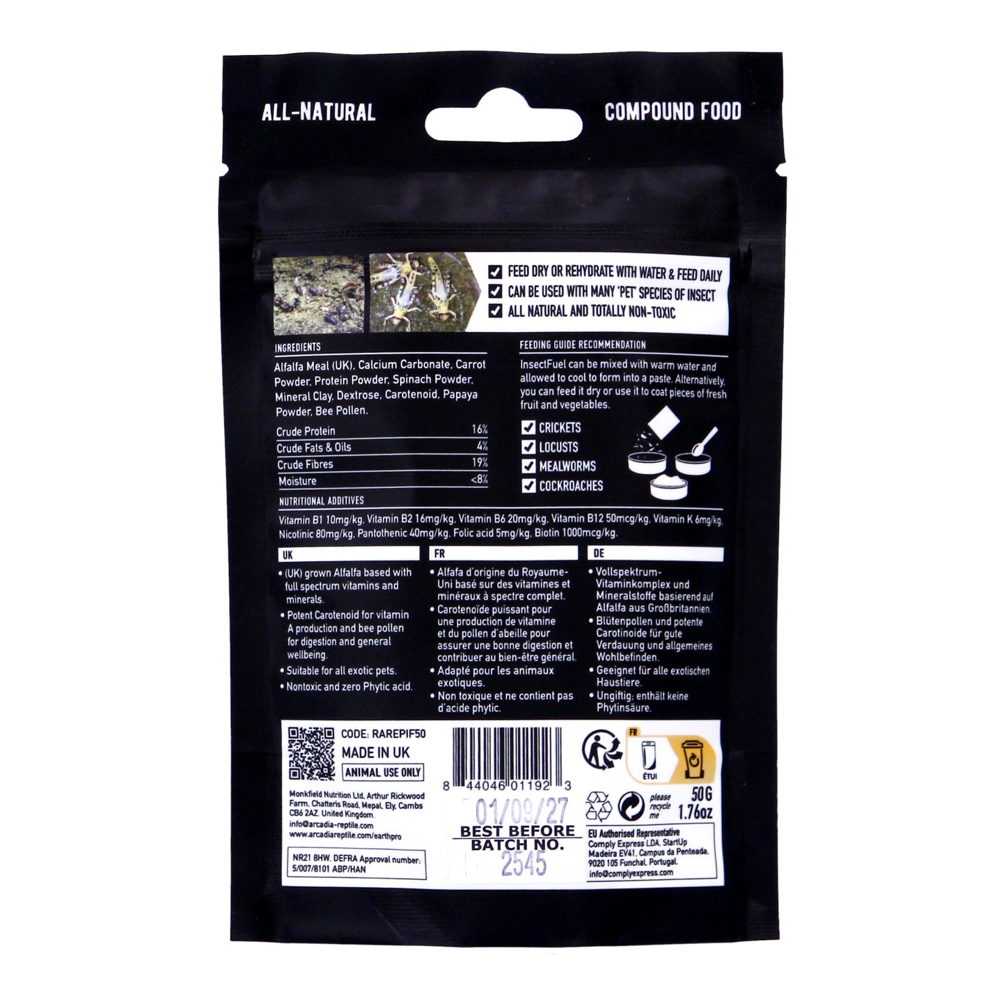 Arcadia Earth Pro Insect Fuel 50g