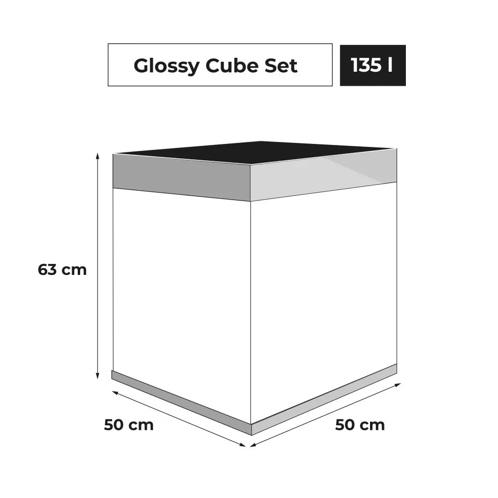 Aquael Glossy Cube Tank & Cabinet (Day & Night Lighting)