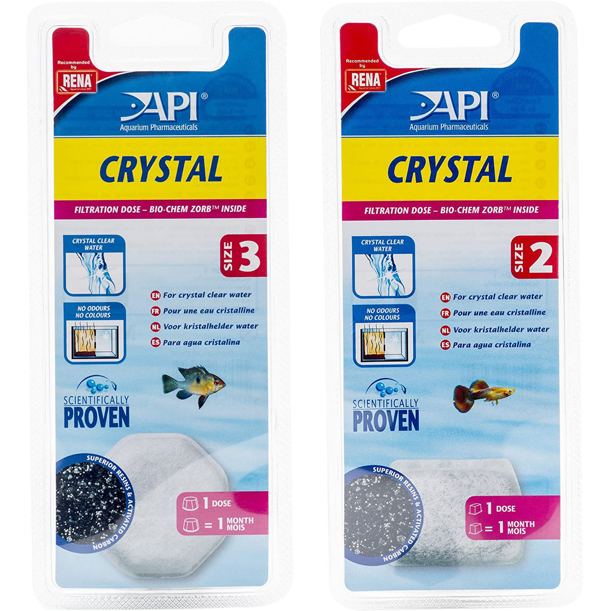 API Crystal Filter Media Size 2 3 Fits SuperClean 60 90 120 150 Aquarium
