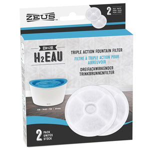 Zeus H2EA Dog Fountain Triple-Action Replacement Filters 