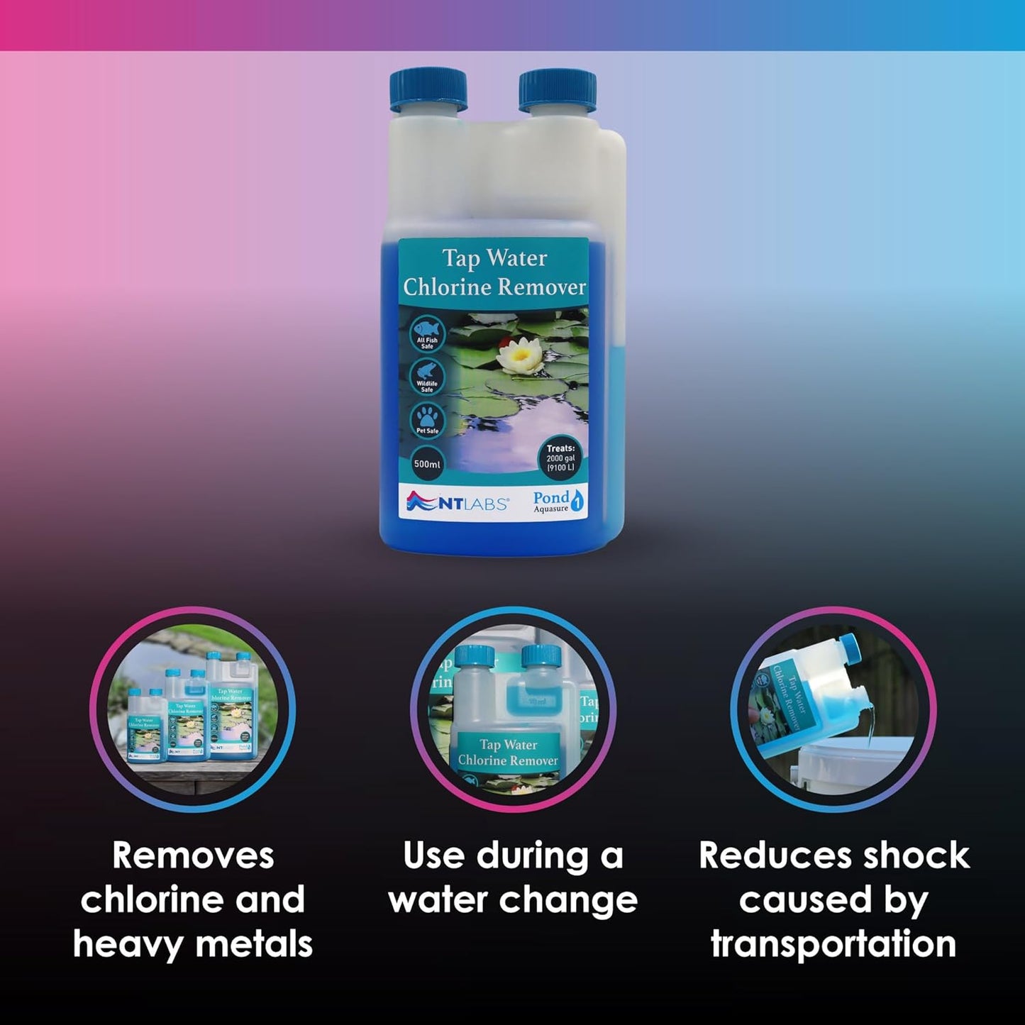 NT Labs Pond Aquasure Chlorine Remover 250ml