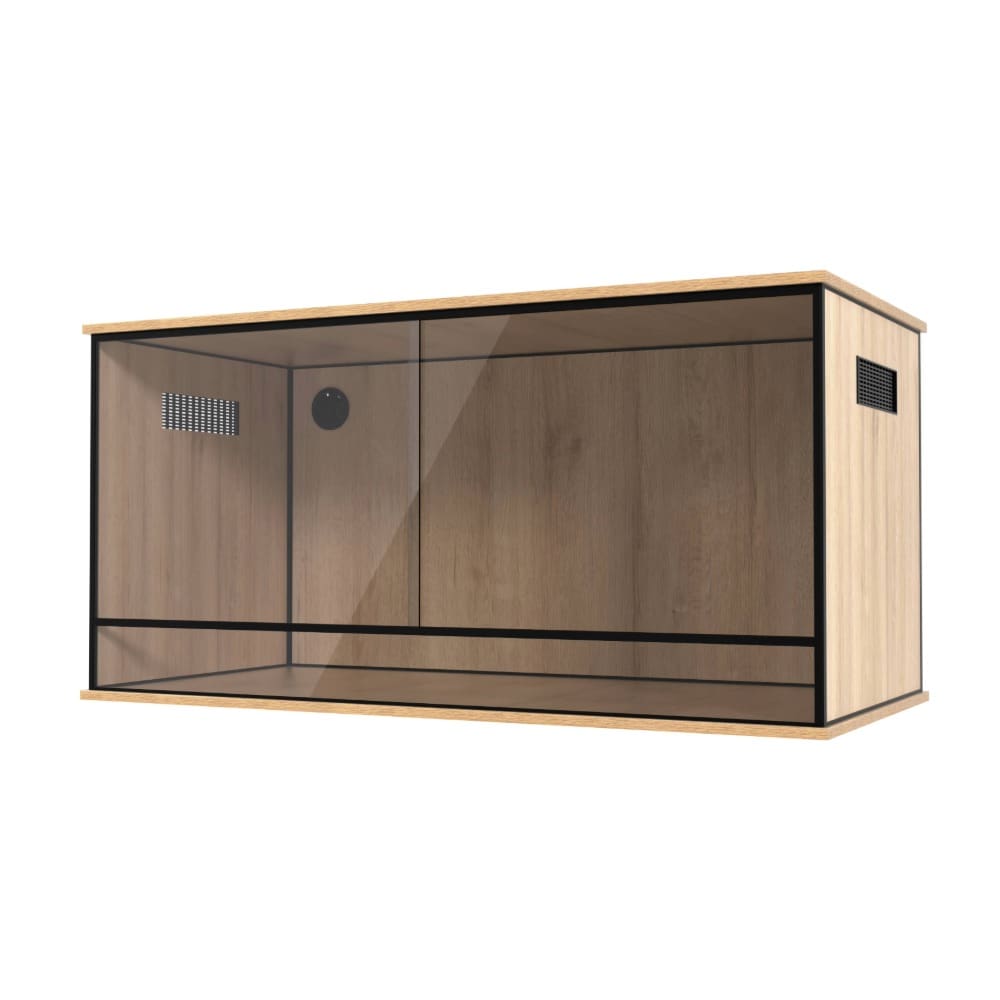 ProRep Vivarium 4×2×2ft Spacious Reptile Enclosure with Sliding Doors & Side Vents | Oak, Grey or Black