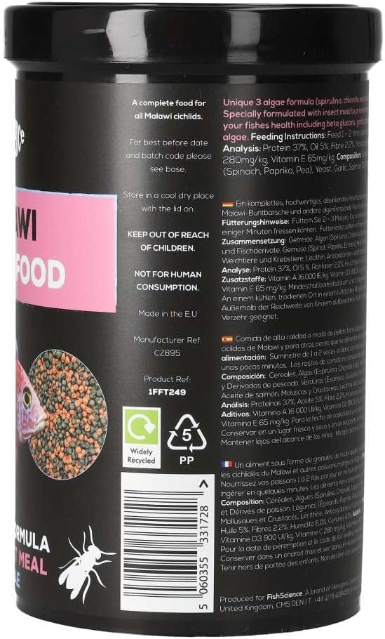 Fish Science Malawi Pellet 115g and 450g Aquarium Fish Food FishScience