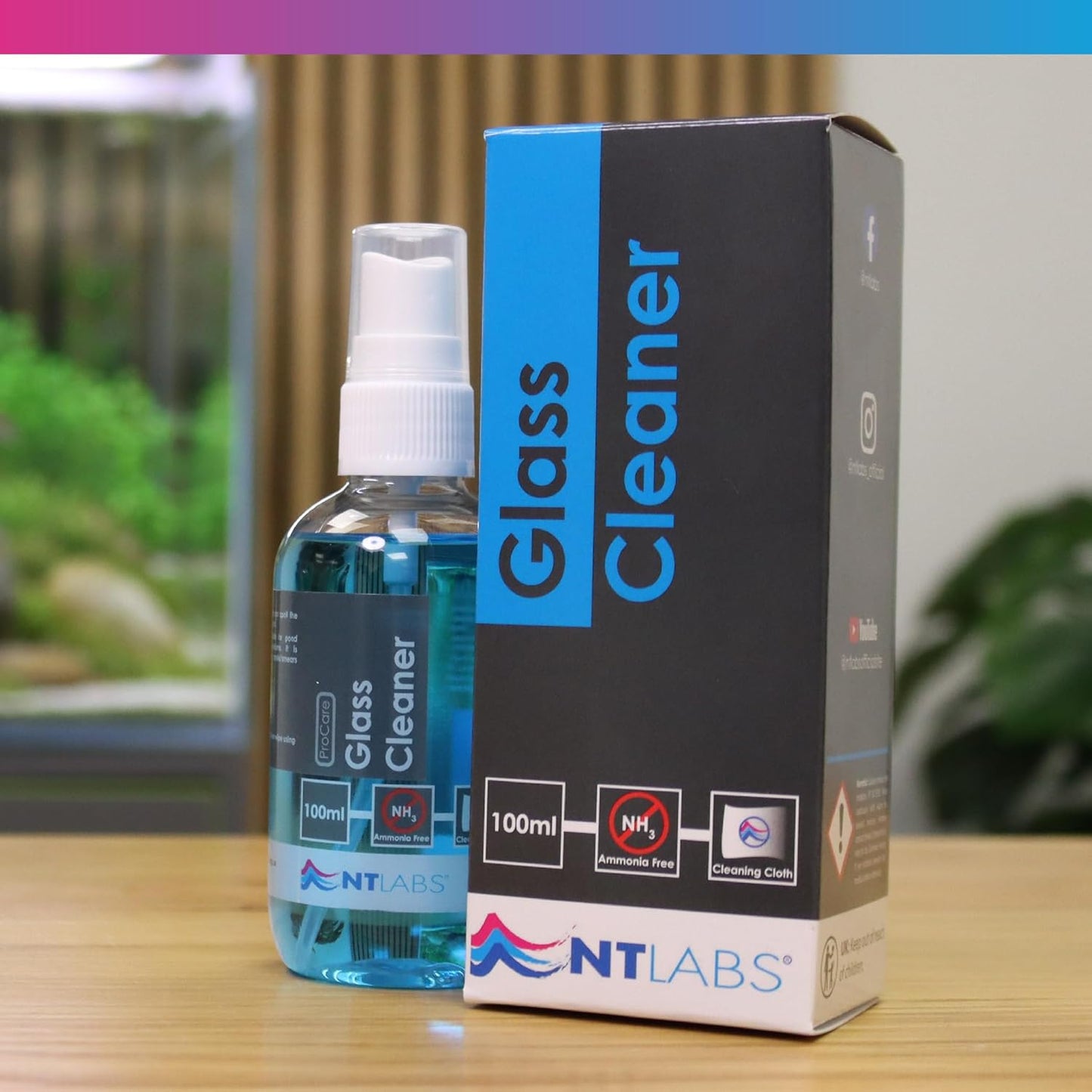 NT LABS Aquarium Glass Cleaner PROCARE Fish Tank Cleaning Maintenance 100ml