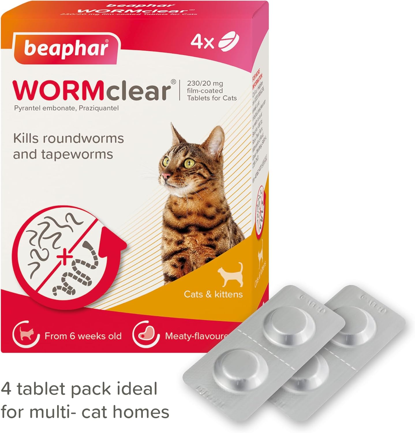 Beaphar WORMclear Tablets Cat 4 tabs