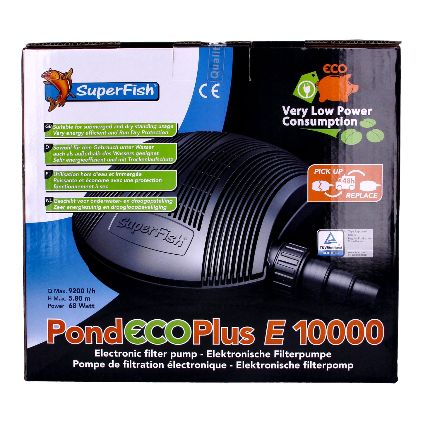 SuperFish Pond Eco Plus 10000 9200L/h 68W