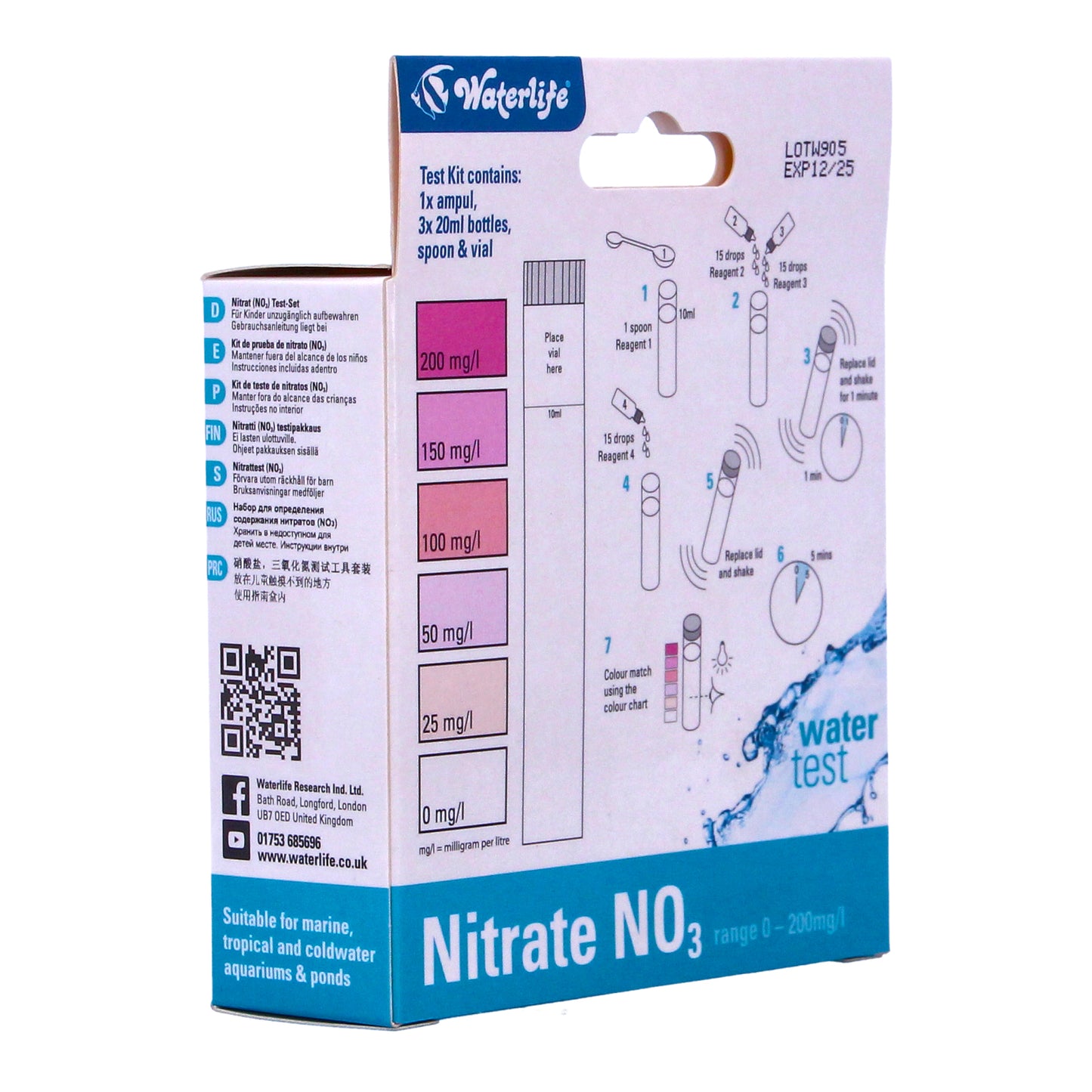Waterlife Nitrate Water Test NO3
