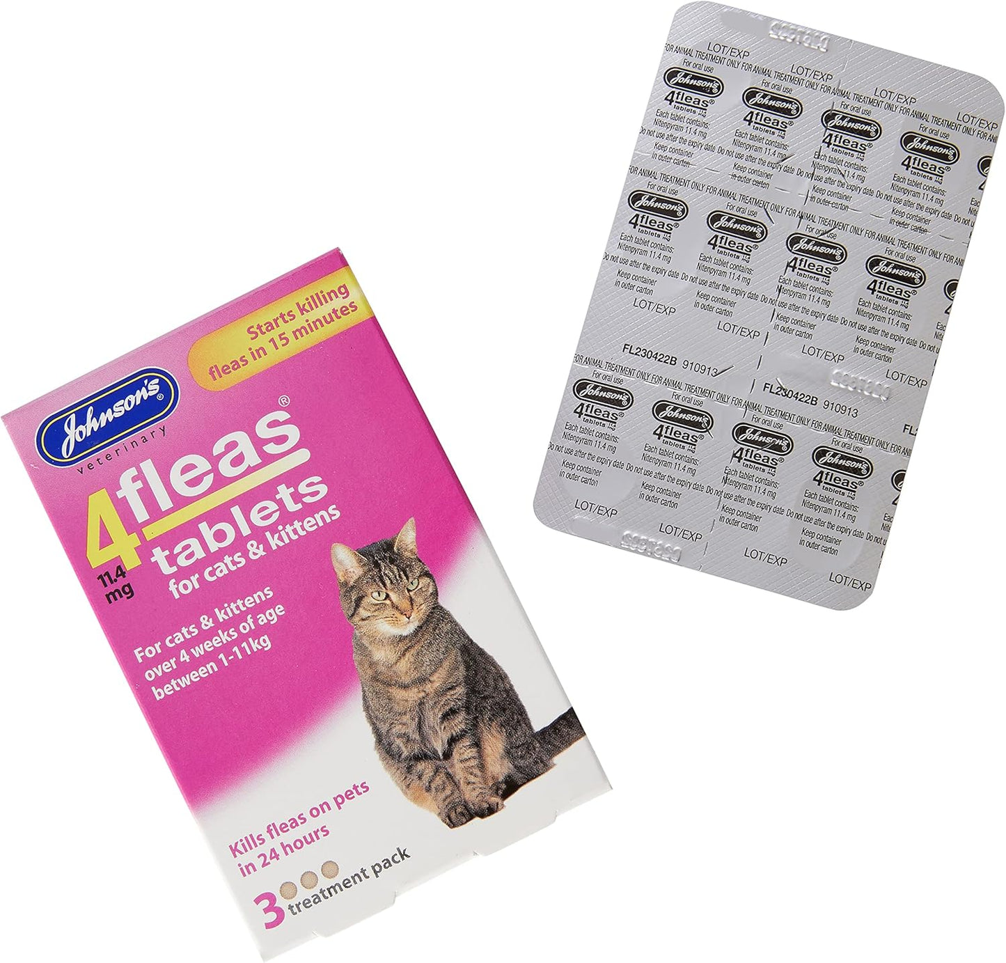 Johnsons Fast Actiong 4Fleas Tablets for Cats & Kittens