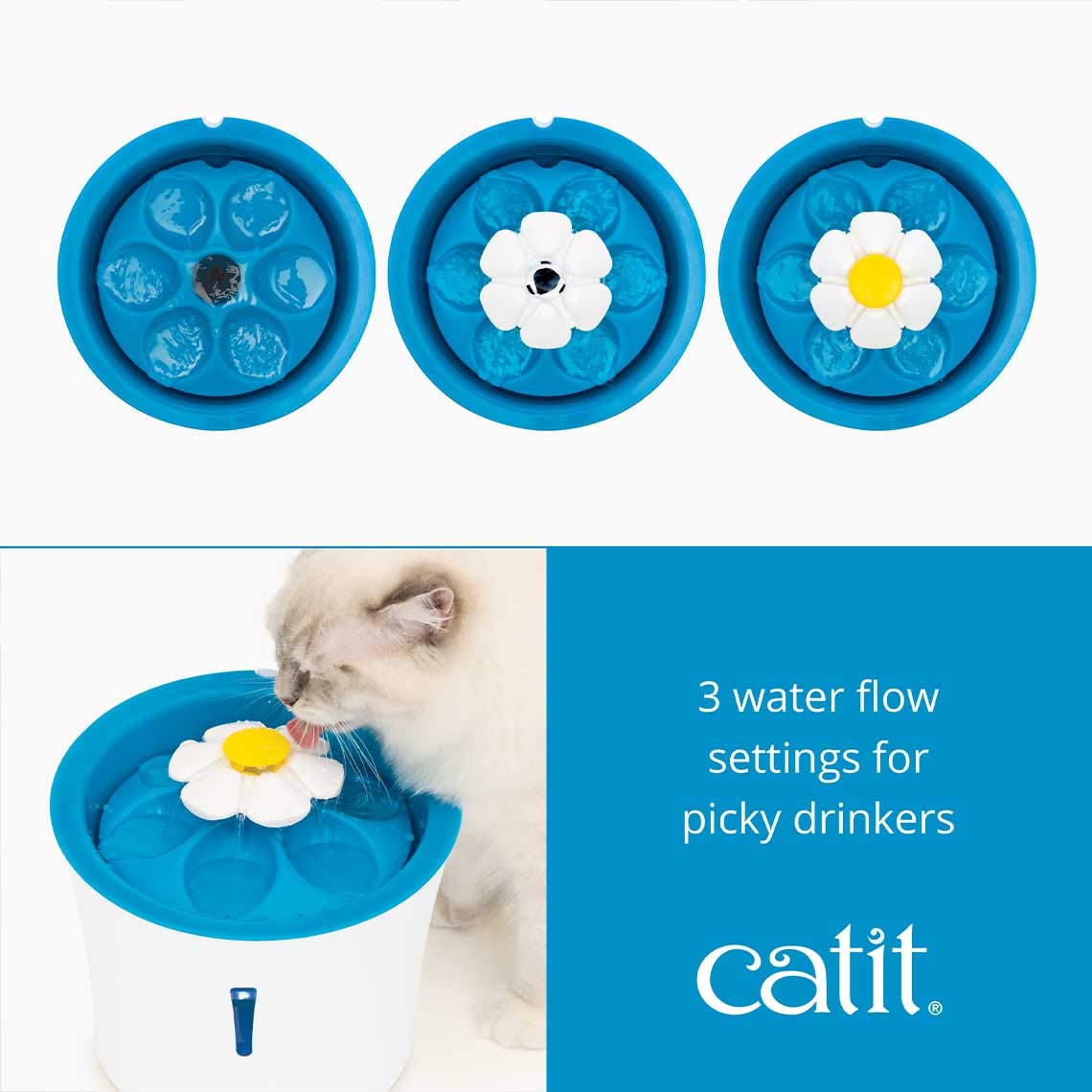 Catit Flower Fountain with LED Nightlight