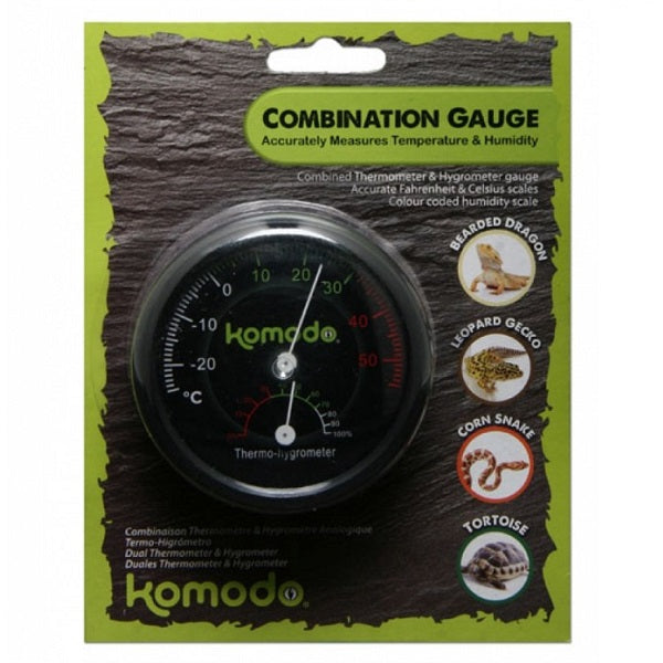 Komodo Thermometer & Hygrometer Analog