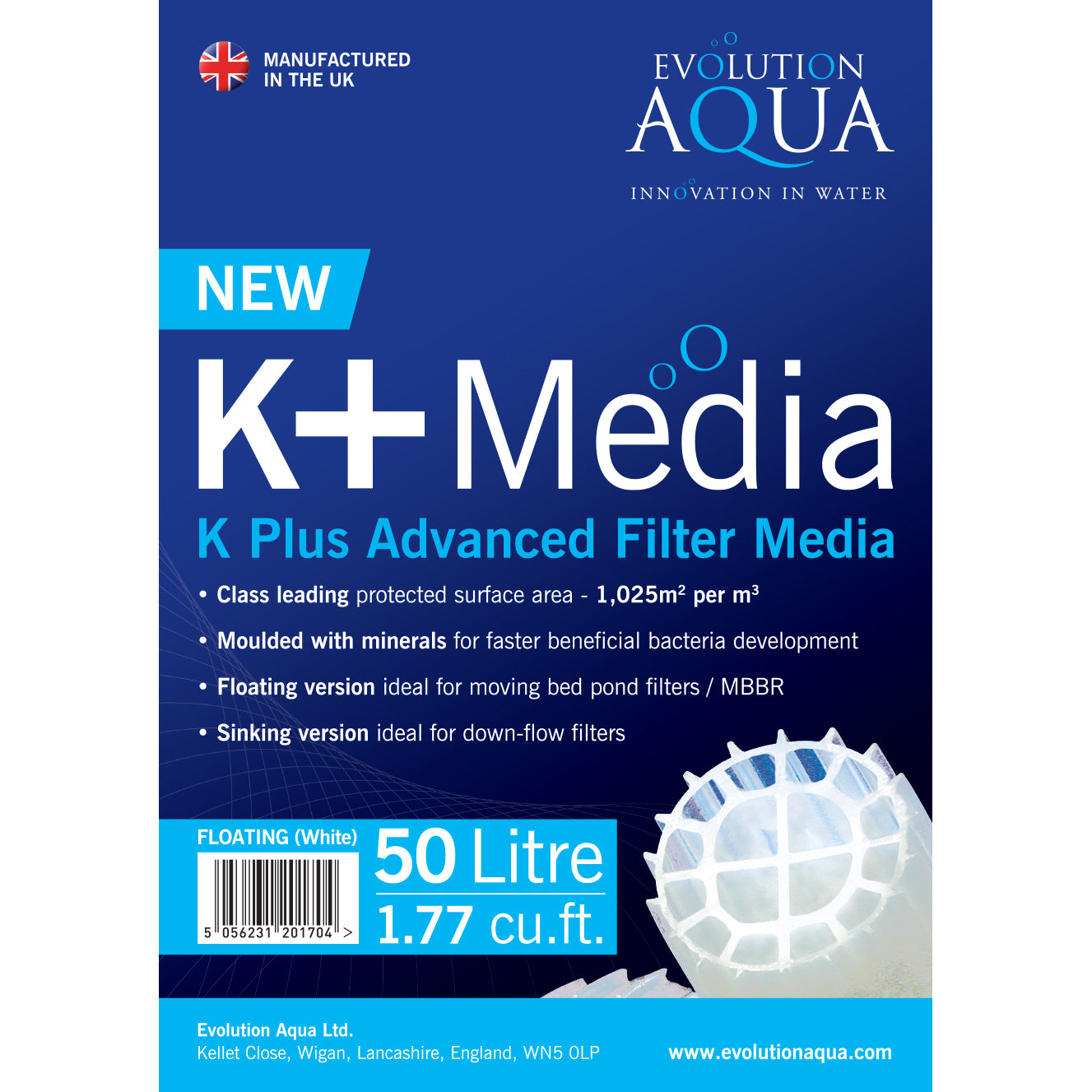 Evolution Aqua K+ Floating Media