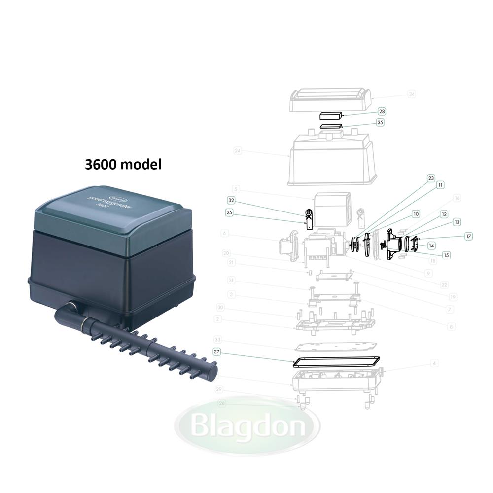 Blagdon Pond Oxygenator 3600 Annual Service Kit
