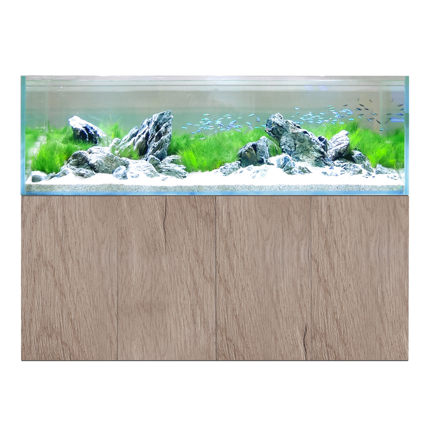 D-D Aqua-Pro Reef 1800 Tank & Cabinet (Natural Oak)