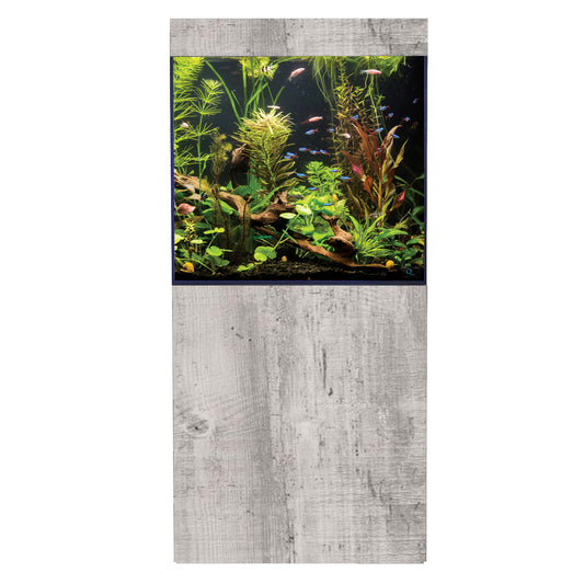 D-D Aqua-Pro Freshwater 600 CUBE Tank & Cabinet (Driftwood Concrete)