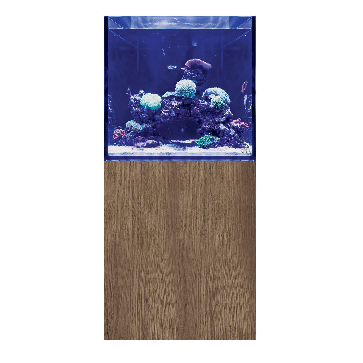 D-D Aqua-Pro Reef 600 CUBE Tank & Cabinet (Tobacco Oak)