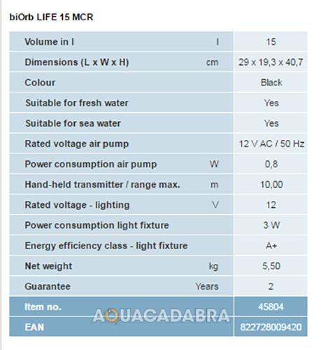 biOrb Life Portrait 15 MCR Aquarium LED Set