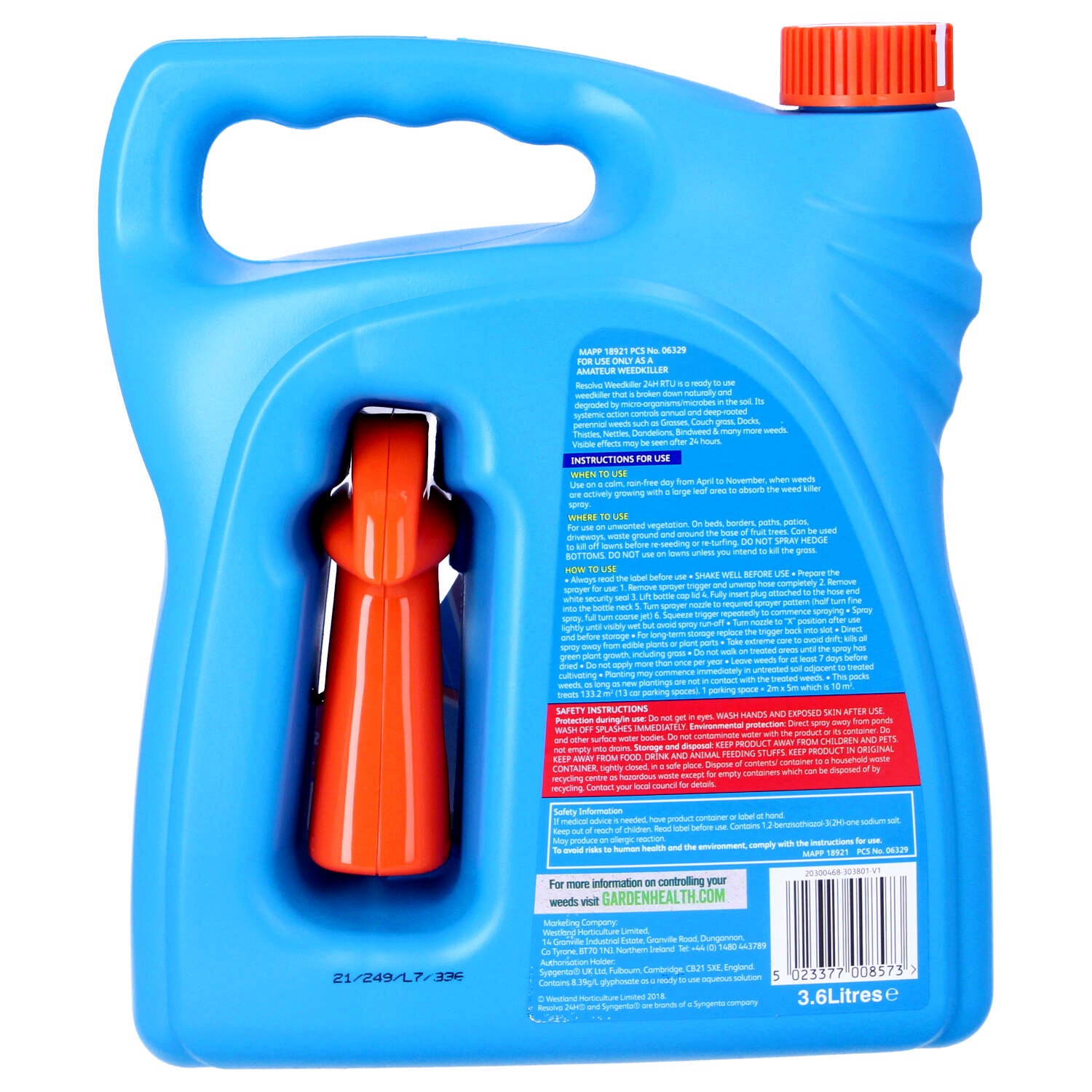Resolva 24H 3L Weedkiller +20% Extra Free