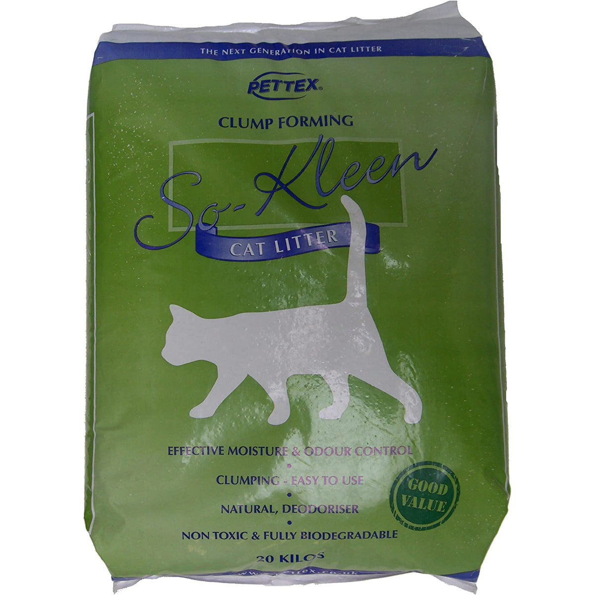 Pettex SoKleen Grey Clumping Cat Litter 20kg from Aquacadabra