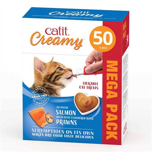 Catit Creamy Treats Salmon & Prawns Mega Pack