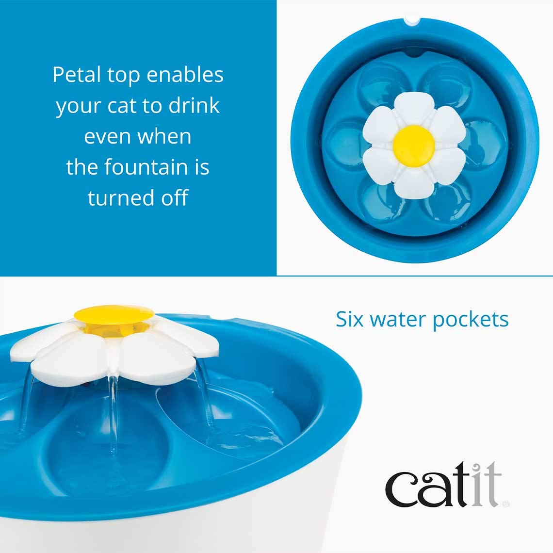 Catit Flower Fountain with LED Nightlight
