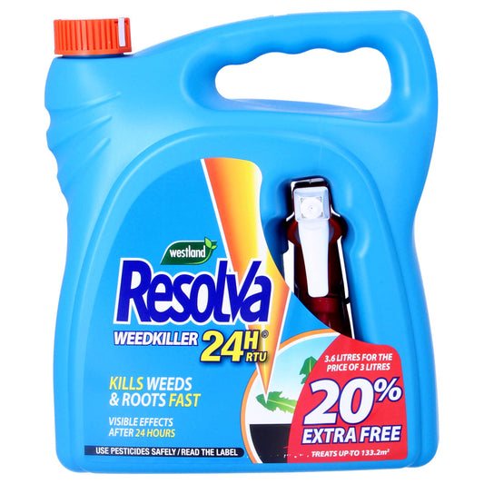 Resolva 24H 3L Weedkiller +20% Extra Free