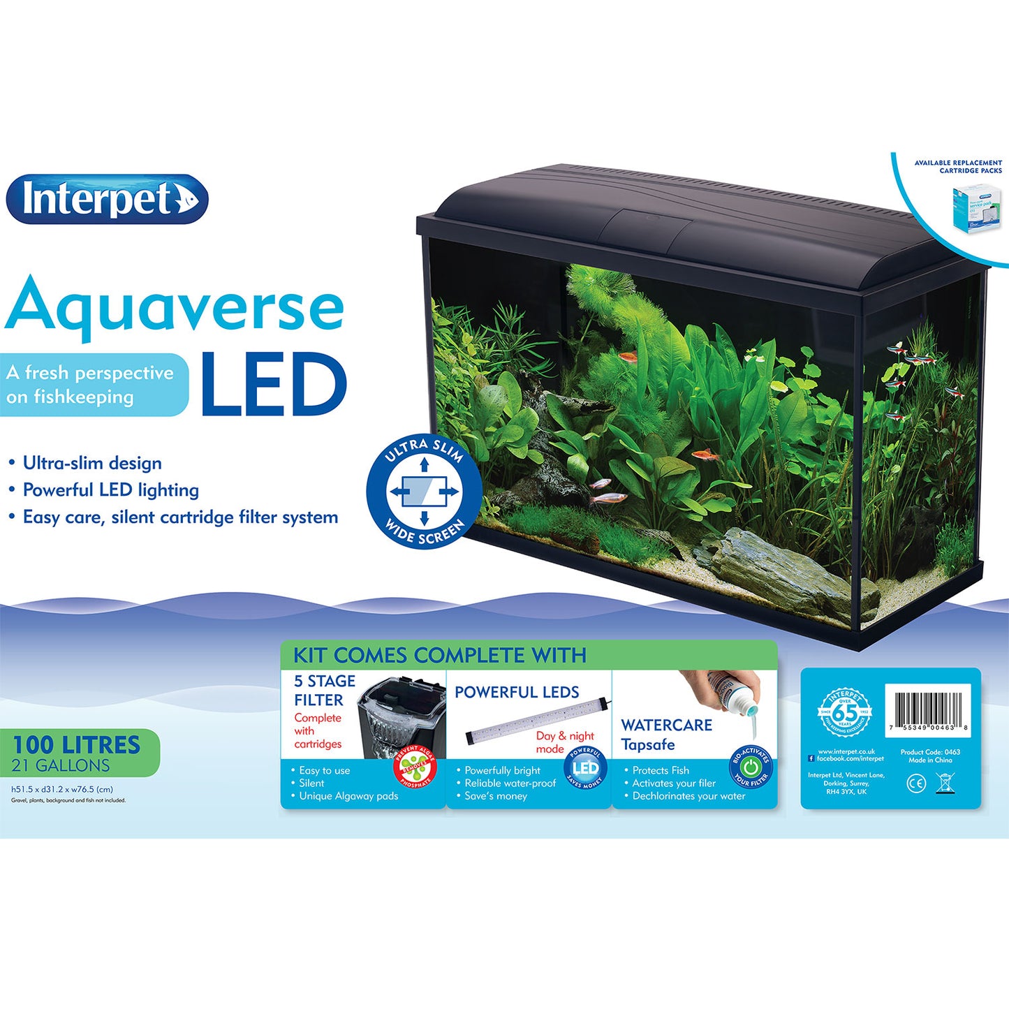 Interpet Aquaverse 100L Aquarium & Cabinet