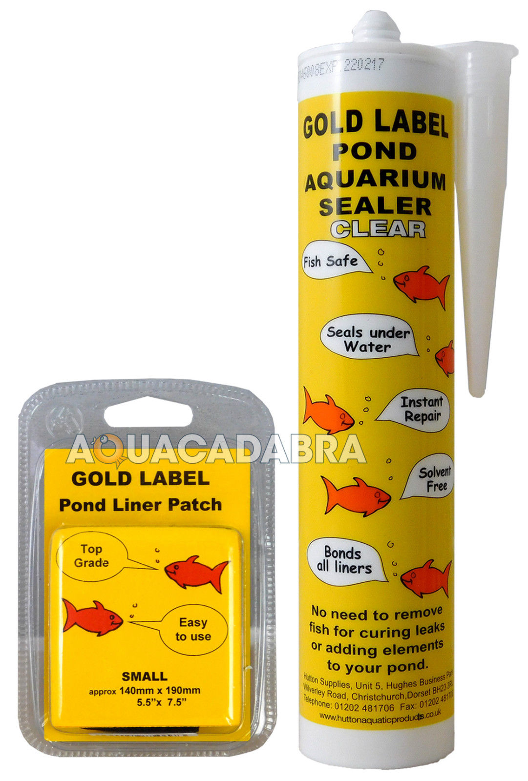 Gold Label Pond Liner Repair Kit Small Patch Sealant Black Clear