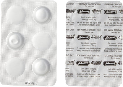 Johnsons Fast Acting 4Fleas Tablets for Dogs Small & Large Breeds 