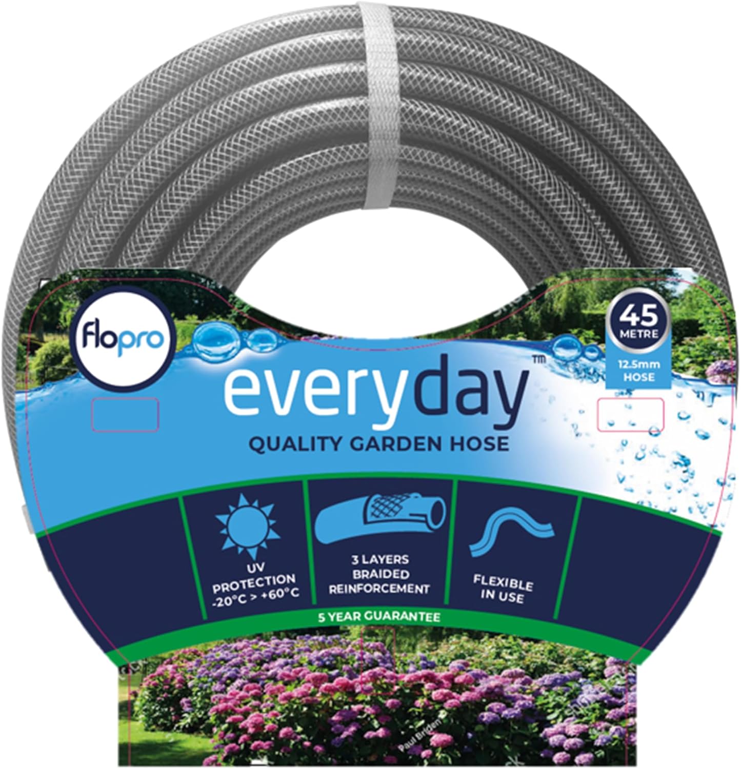 Flopro Everyday Weather Proof 15m/30m/45m Garden Watering Flexibe Hose
