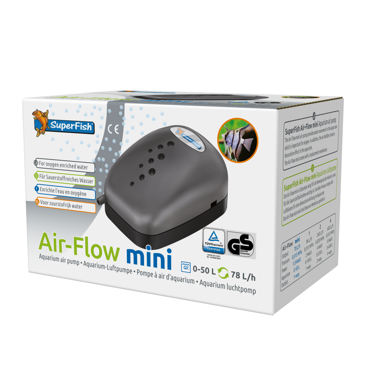 Superfish Airflow Mini Aquarium Air Pump