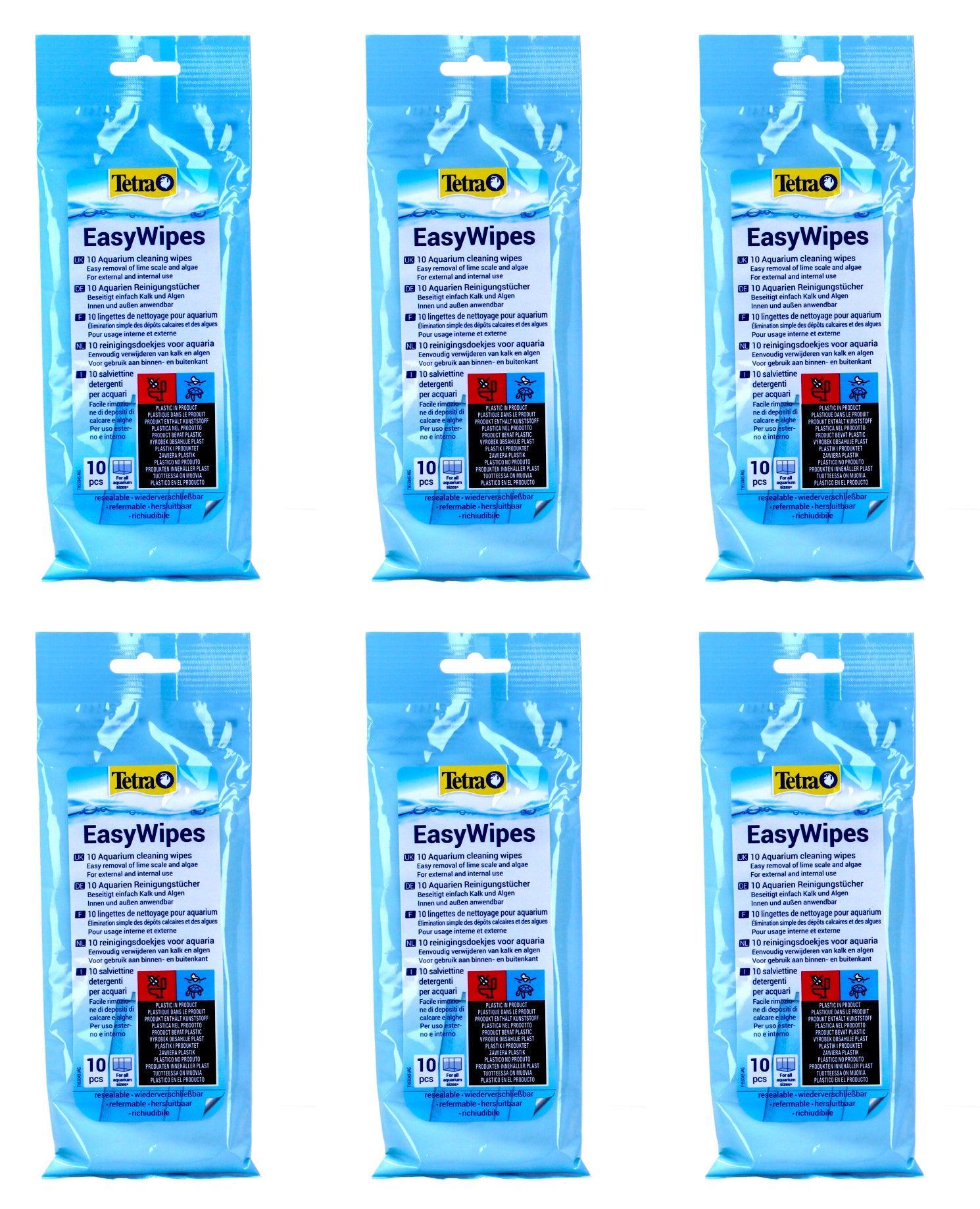 TETRA EASYWIPES 60 TROPICAL MARINE FISH TANK AQUARIUM CLEANING EASY WIPE