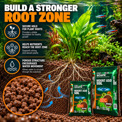 JBL ProScape Brown Volcanic Aquarium Soil Gravel Substrate Planted Tank