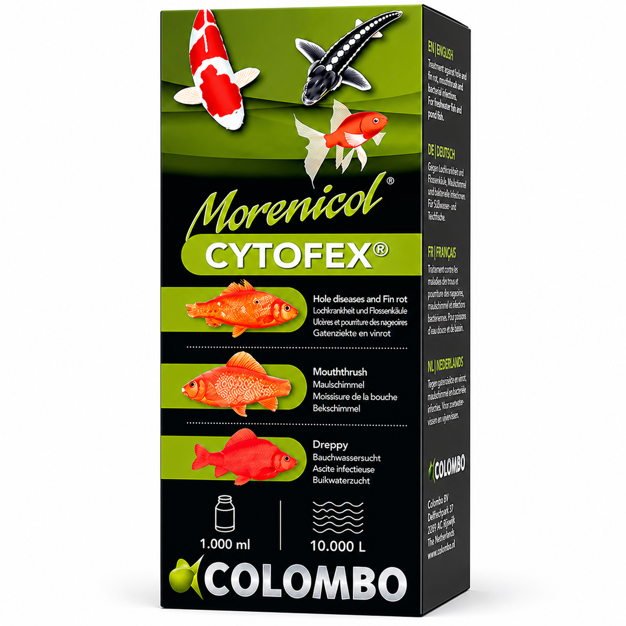 Colombo Cytofex Pond Fish Treatment | Fin Rot, Ulcers & Hole Disease Remedy