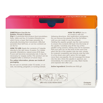 DIMETHICARE LINE ON FLEA TREATMENT RABBITS GUINEA PIGS FERRETS