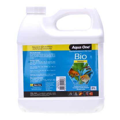 Aqua One Aquarium Fish Tank Bio Starter 2L Ammonia Remover Plant Growth