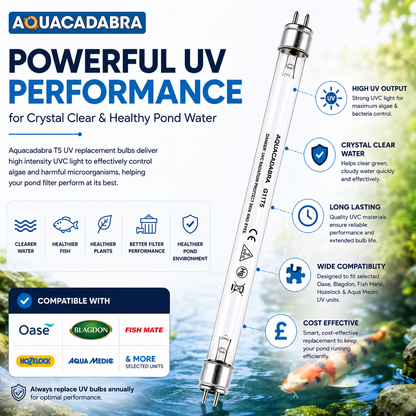 Aquacadabra T5 UV Bulb 4W-18W Double Ended Pond Filter Replacement Tube