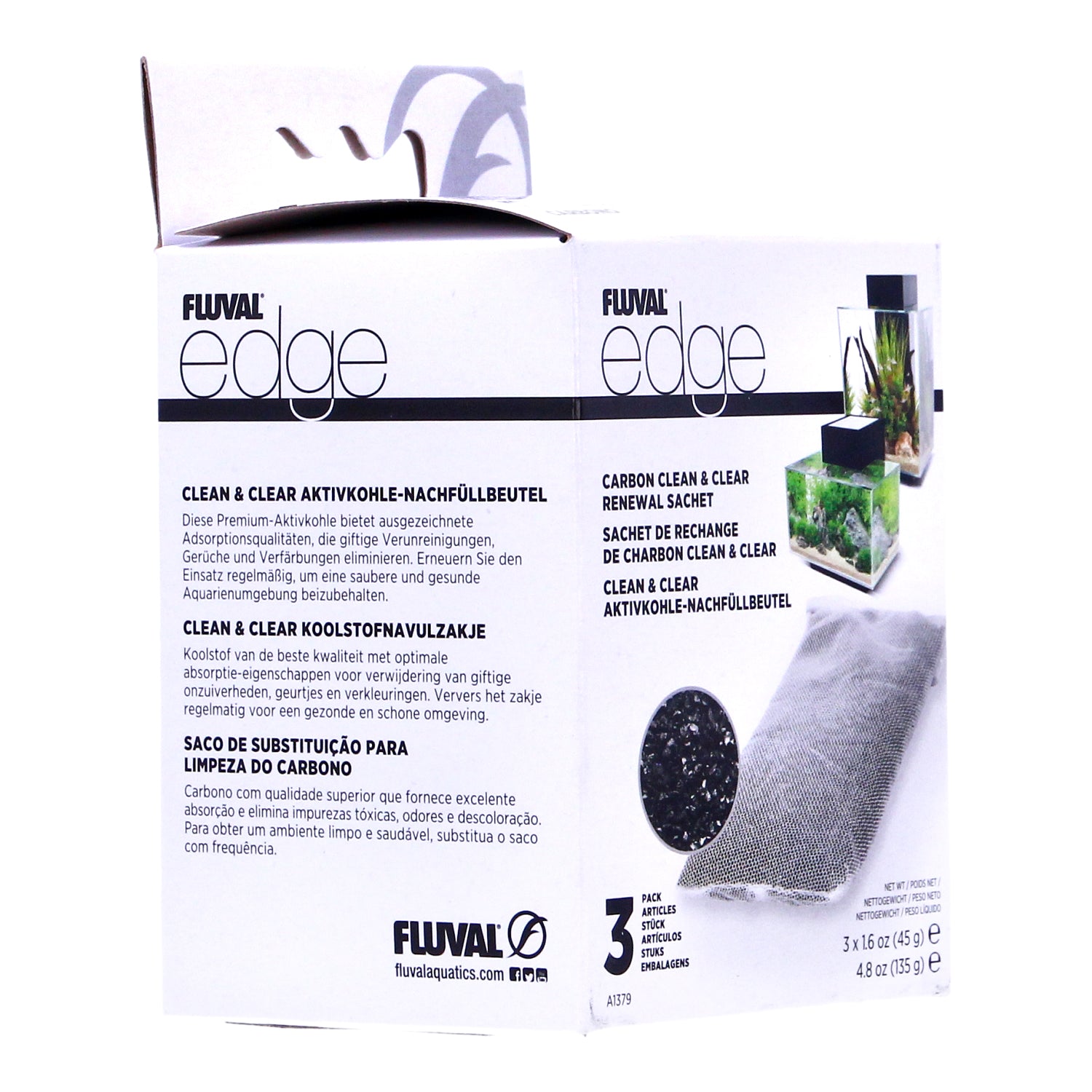 Fluval Edge Carbon Clean and Clear Sachets - A1379