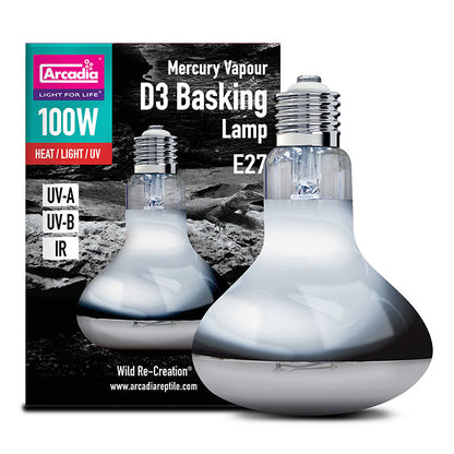 Arcadia Reptile D3 UV Basking Lamp – UVB/UVA Heat Lamp