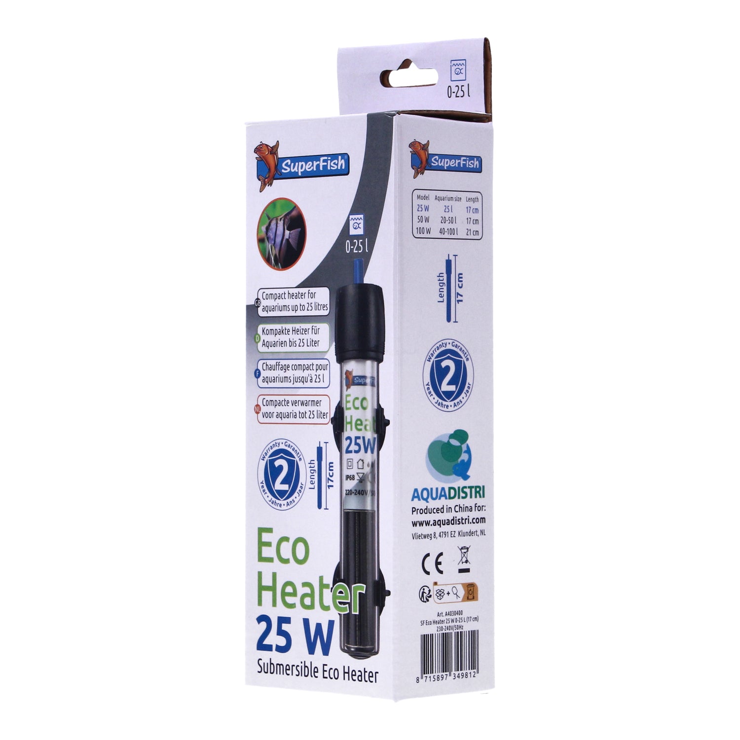 Superfish Eco Heater 25W For Aquariums up to 25L