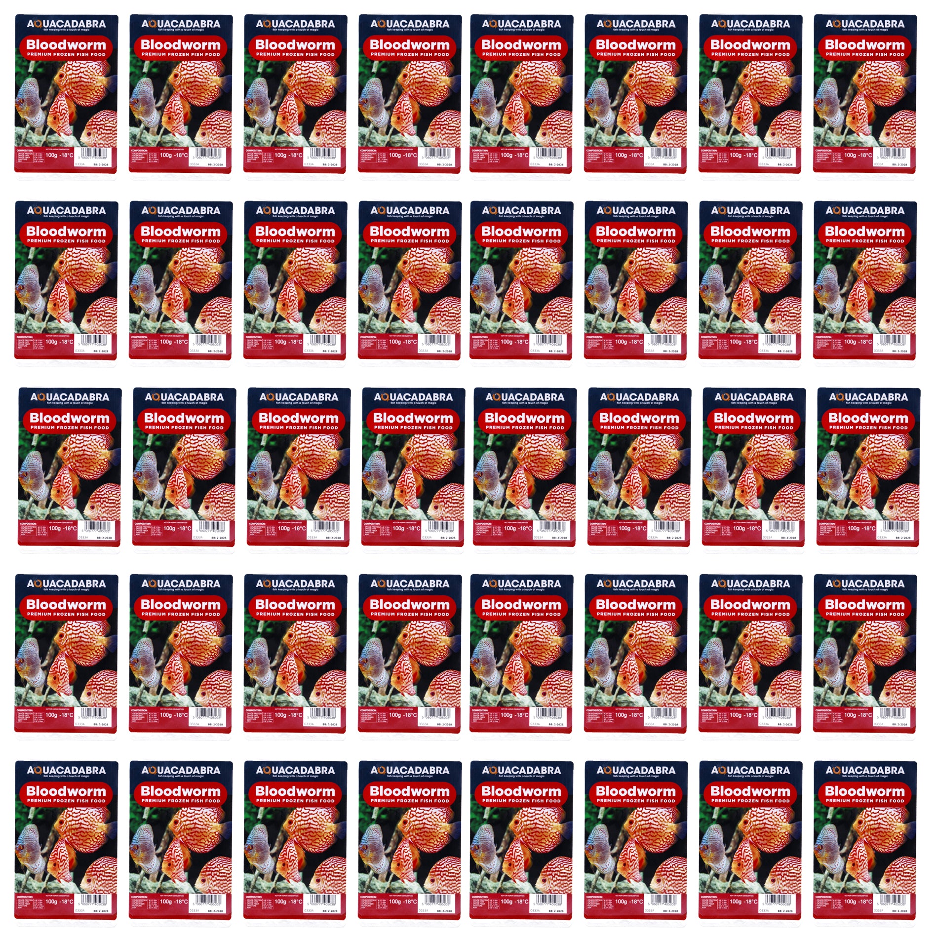 Aquacadabra Premium Frozen Bloodworm Aquarium Fish Food Multi Packs