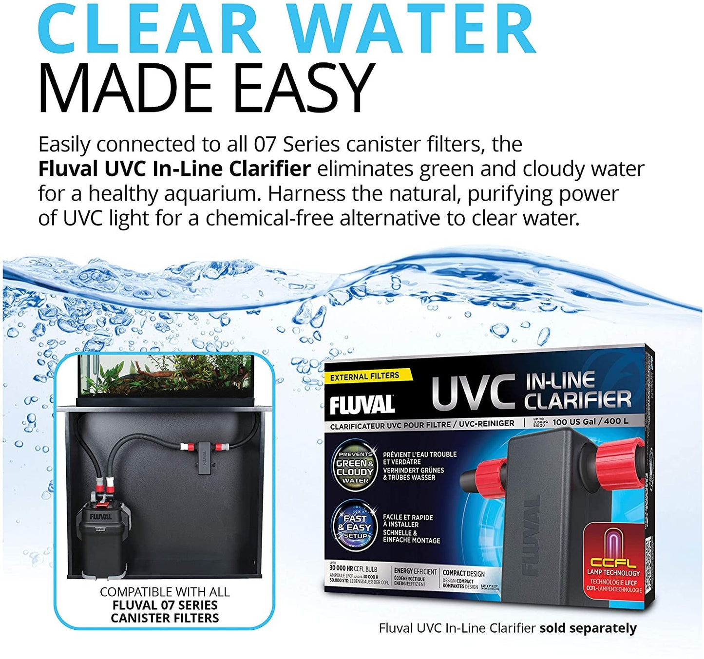 Fluval 307 External Filter – 1150L/h for 90–330L Aquariums