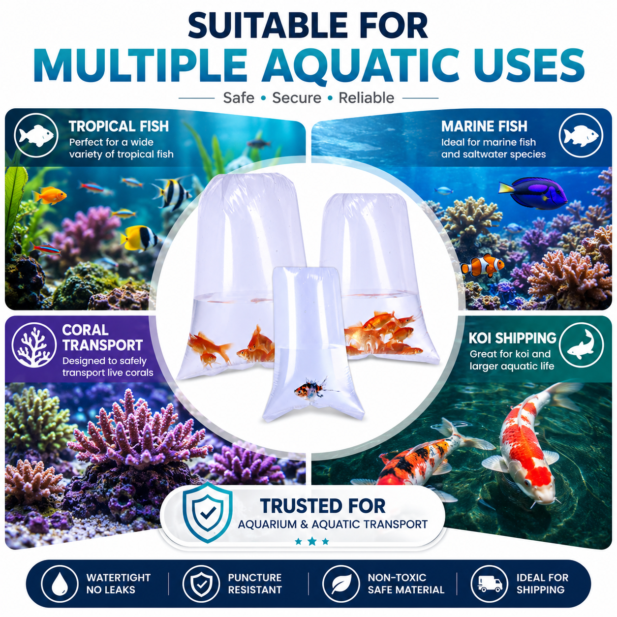 Aquacadabra Puncture-Proof Fish Transport Bags