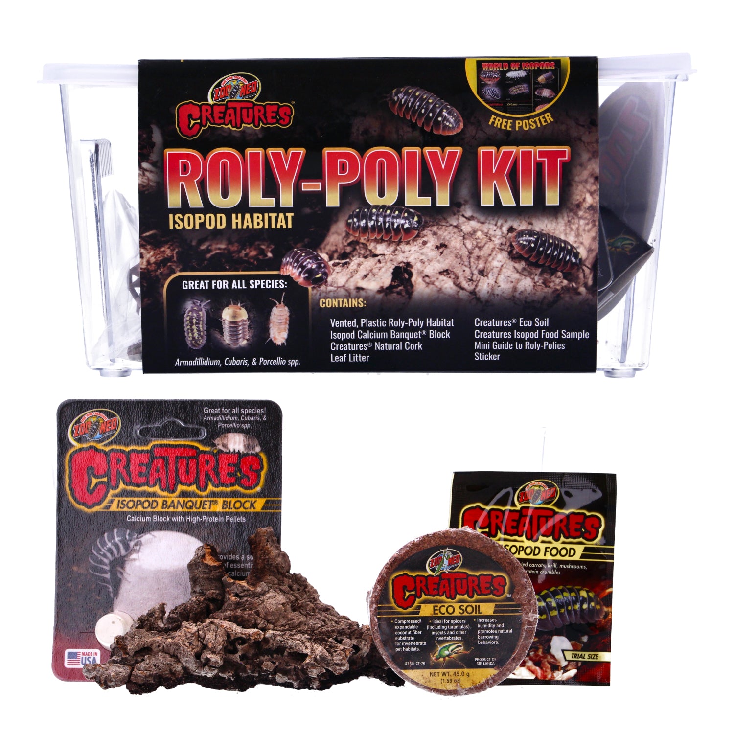 Zoo Med Creatures Roly Poly Isopod Habitat Kit | from Aquacadabra