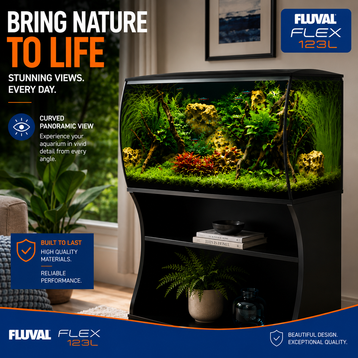 Fluval Flex 123L Tropical Black Aquarium