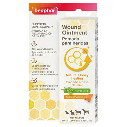 Beaphar Wound Ointment Pet Natural Honey Healing 30ml Cat Dog Rabbit Bird Health