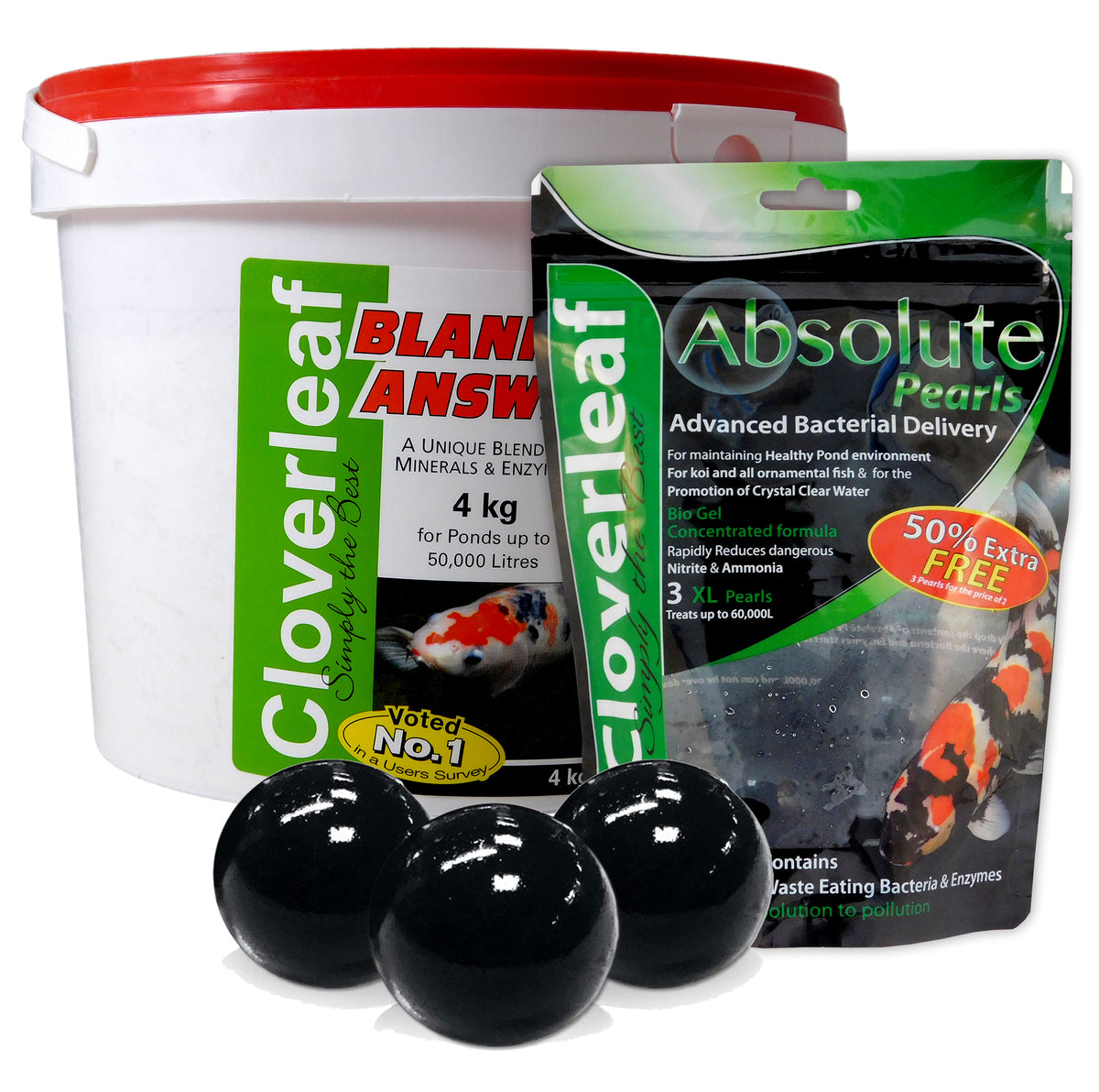 Cloverleaf Absolute Pearls XL & Blanket Answer Pond Treatment 2kg 4kg